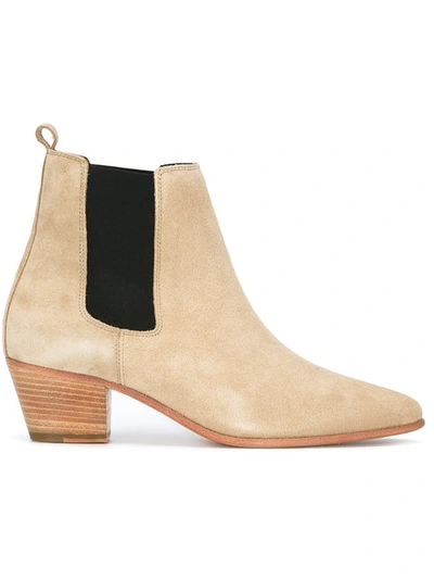 Iro Yvette Suede Ankle Boots In Beige