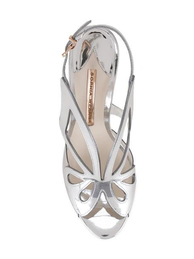 Shop Sophia Webster Sling-back Metallic Sandals