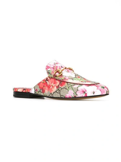 Shop Gucci Princetown Blooms Print Mules