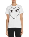 Comme Des Garçons Play Logo-patch Printed T-shirt In White