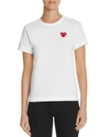 Comme Des Garçons Play Comme Des Garcons Play White Mens Fit Heart Patch T-shirt In White