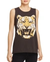 CHASER Tiger Muscle Tee,2419119VINTAGEBLACK