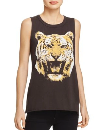 Chaser Tiger Muscle Tee In Vintage Black