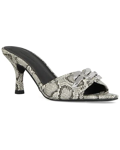 Rebecca Minkoff Chain Leather Mule In Gray