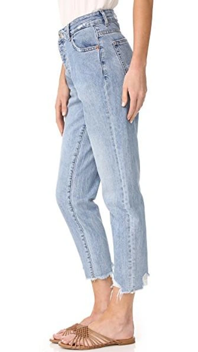 Shop Dl1961 1961 Goldee High Rise Tapered Jeans In Plunge