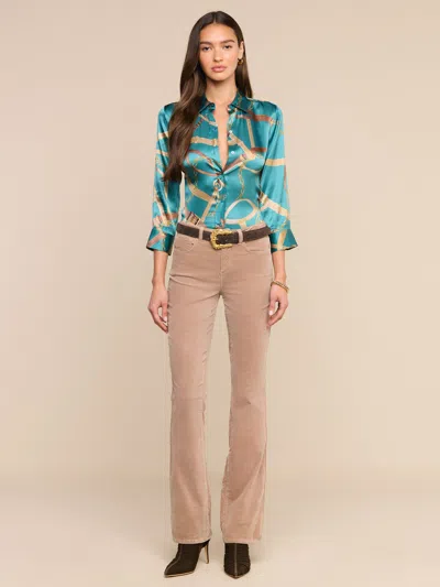 L'agence Dani Silk Blouse In Multi