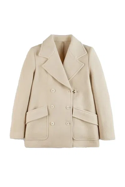 Fay Coats Beige In Brown