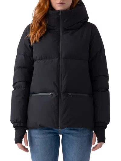 Herno Quilted Polyester Microfiber Jacket With Zip In Blue
