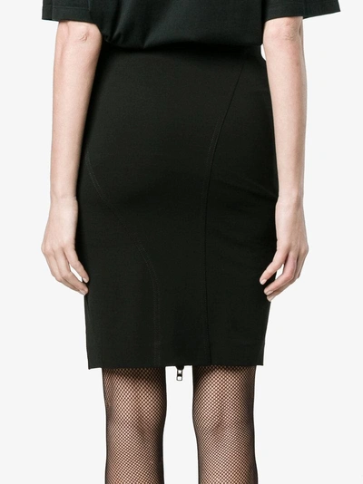 Shop Givenchy Zipped Bodycon Skirt In Black