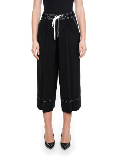 Alexander Wang Cropped Trousers In Nocturnal|nero