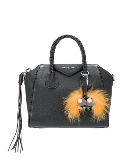 Shop Fendi Hypno Eyes Keychain In Black