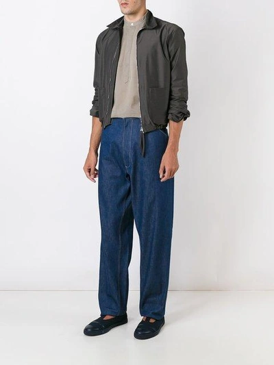 Shop E. Tautz 'chore' Wide Leg Jeans In Blue