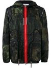 Givenchy Camo Dollar Print Techno Satin Jacket In Green