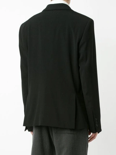 Shop Ann Demeulemeester Grise Flap Pocket Blazer - Black