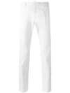 DSQUARED2 DSQUARED2 SLIM FIT TROUSERS - WHITE,S74KA0976S4179411898170