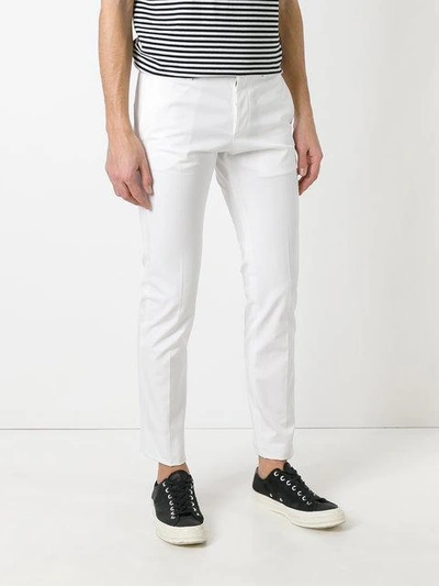 Shop Dsquared2 Slim Fit Trousers - White