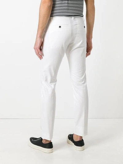 Shop Dsquared2 Slim Fit Trousers - White