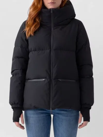 Herno Windproof Down Jacket Two Layer Design In Black
