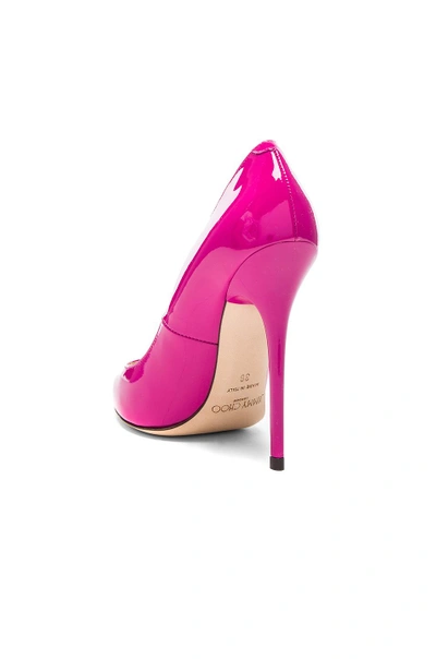 Shop Jimmy Choo Patent Leather Anouk Heels In Pink.  In Jazzberry