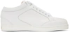 Jimmy Choo Miami White Calf Leather Low Top Trainers