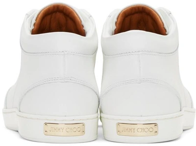 Shop Jimmy Choo White Miami Sneakers