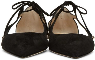 Shop Jimmy Choo Black Suede Vanessa Flats