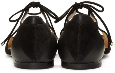 Shop Jimmy Choo Black Suede Vanessa Flats