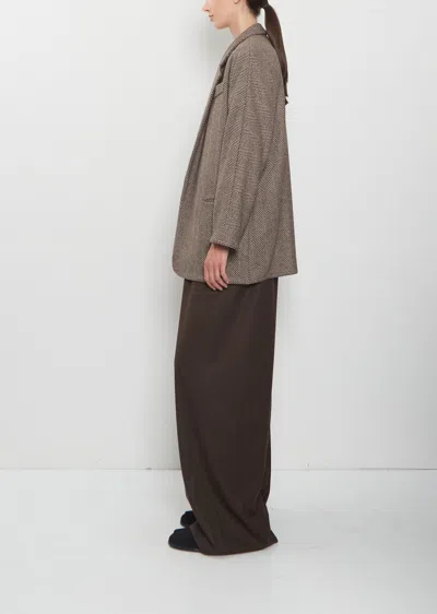 Dušan Herringbone-pattern Notch-lapel Jacket In Brown
