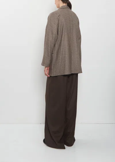 Dušan Herringbone-pattern Notch-lapel Jacket In Brown