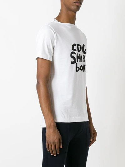 Shop Comme Des Garçons Shirt Cdg T In White