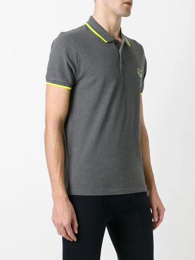 Shop Kenzo Mini Tiger Polo Shirt In Grey