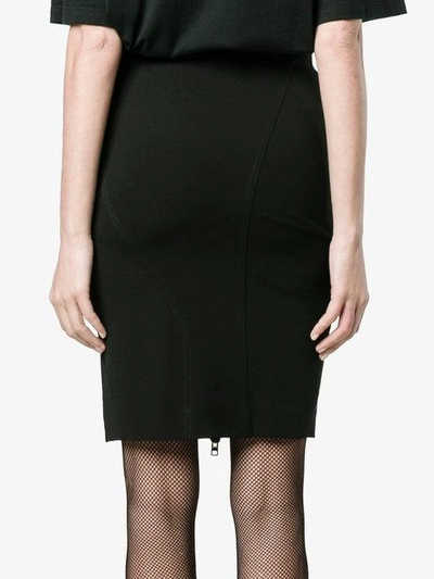 Shop Givenchy Zipped Bodycon Skirt - Black