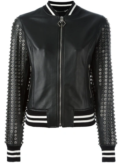 Philipp Plein Pelle 25 Bomber Jacket In Black