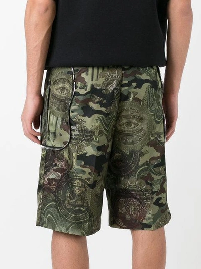 Shop Givenchy Camouflage Printed Bermuda Shorts In Green