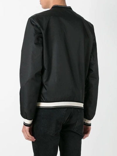Shop Dolce & Gabbana Black Nylon Bomber Jacket
