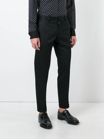 Shop Dolce & Gabbana Slim-fit Chinos In Black