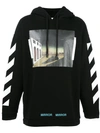 OFF-WHITE striped sleeves hoodie,MACHINEWASH