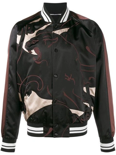 Valentino Trouserher Satin Souvenir Jacket In Black