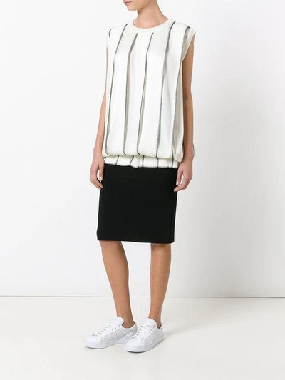 Shop Dkny Pleated Knitted Top