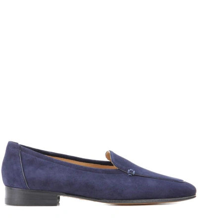 Shop The Row Adam Suede Loafers In Blue