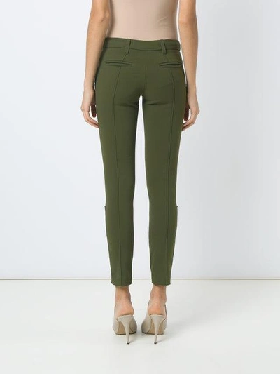 Shop Gloria Coelho Skinny Trousers In Green