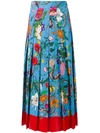 Gucci Floral Print Skirt - Blue