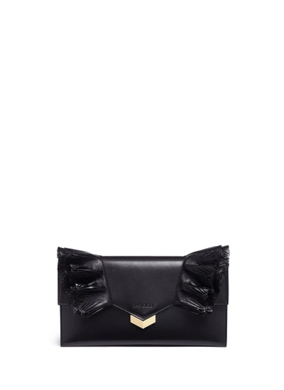 Shop Jimmy Choo 'isabella' Tiered Ruffle Leather Clutch