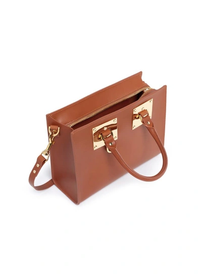 Shop Sophie Hulme 'albion' Medium Leather Box Tote