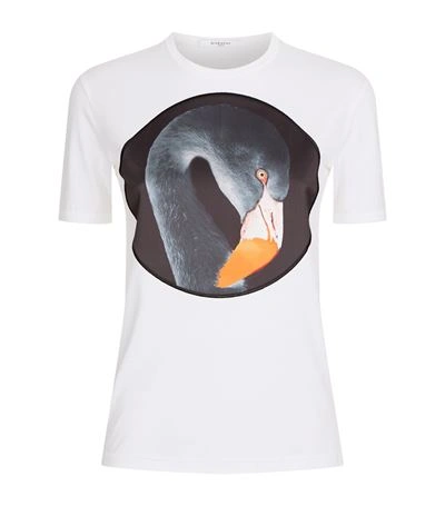 Shop Givenchy Flamingo Motif Crew Neck T-shirt