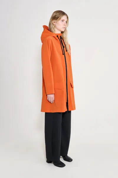 Stutterheim Mosebacke Patch Raincoat In Orange