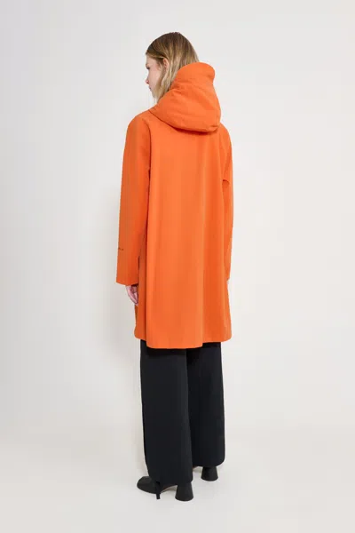 Stutterheim Mosebacke Patch Raincoat In Orange