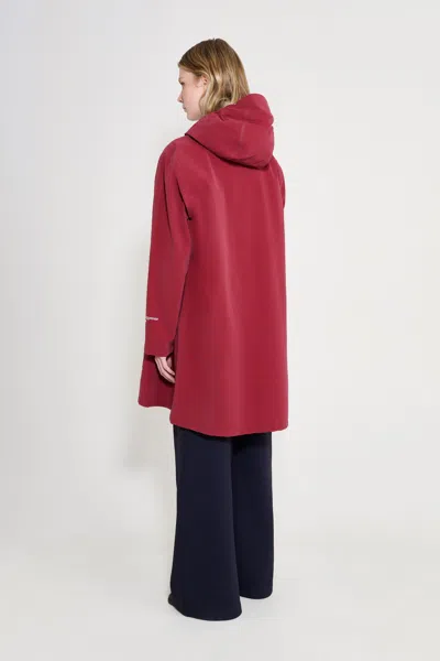 Stutterheim Mosebacke Patch Raincoat In Red