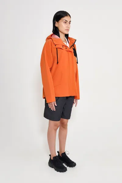 Stutterheim Faversham Matte Raincoat In Orange