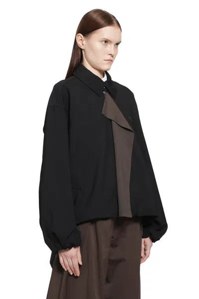 Loewe Jacket In Viscose And Wool Blend In Black